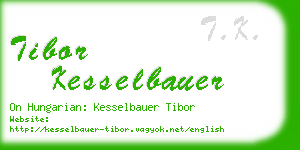 tibor kesselbauer business card